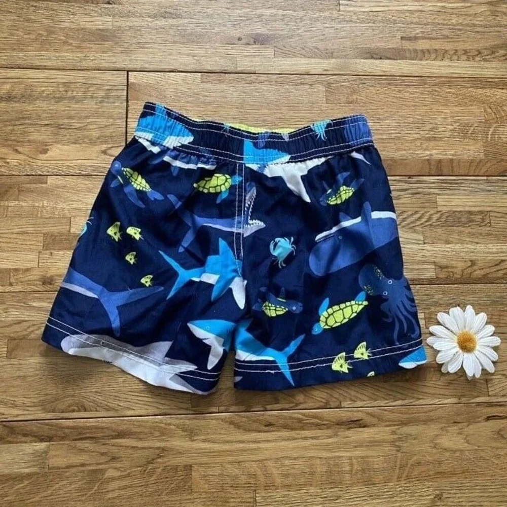 Carter's Blue Shark‎ Swim Trunks Sz 2T